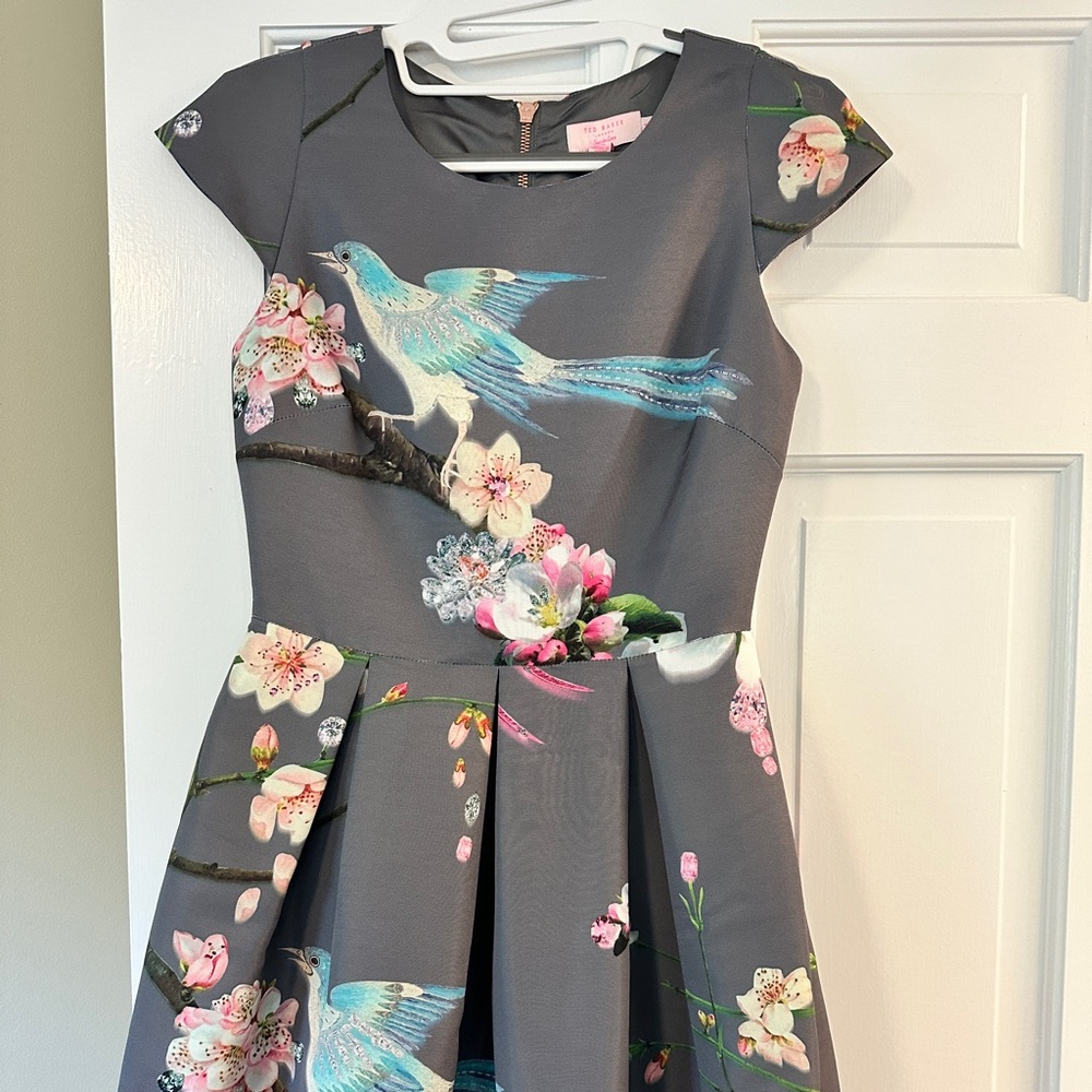 TED BAKER London Zaldana Flight of the Orient Structured Dress